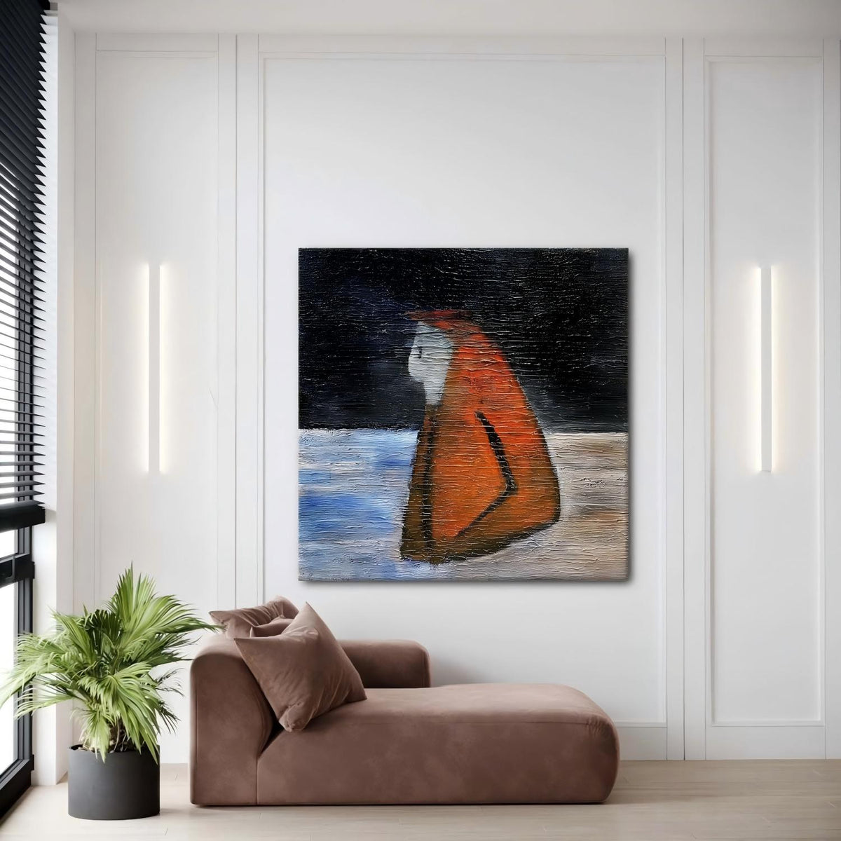 Wall Art Square Minimalist Figure