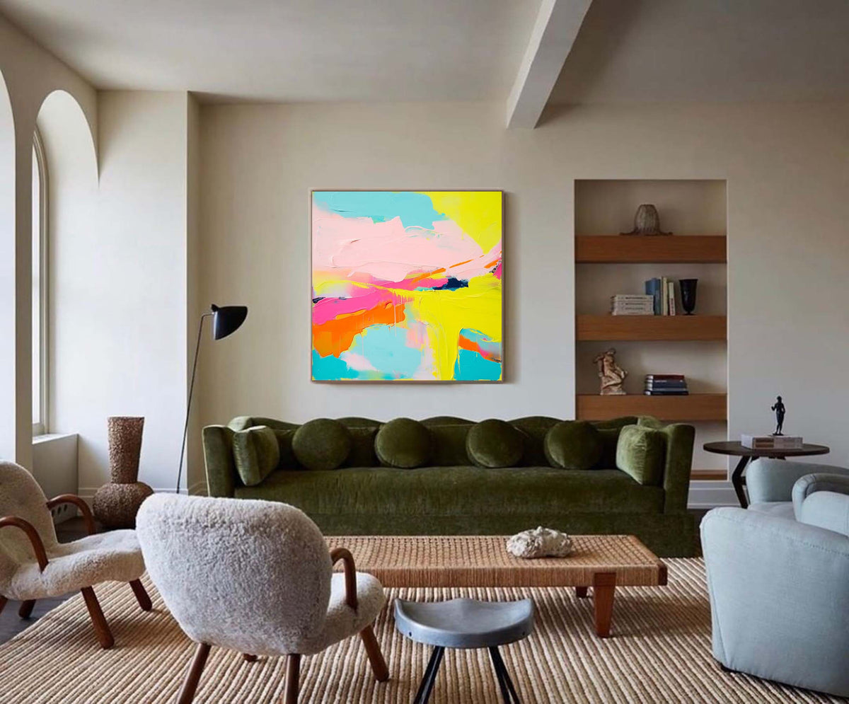 Wall Art Abstract Vibrant Painterly Joyful