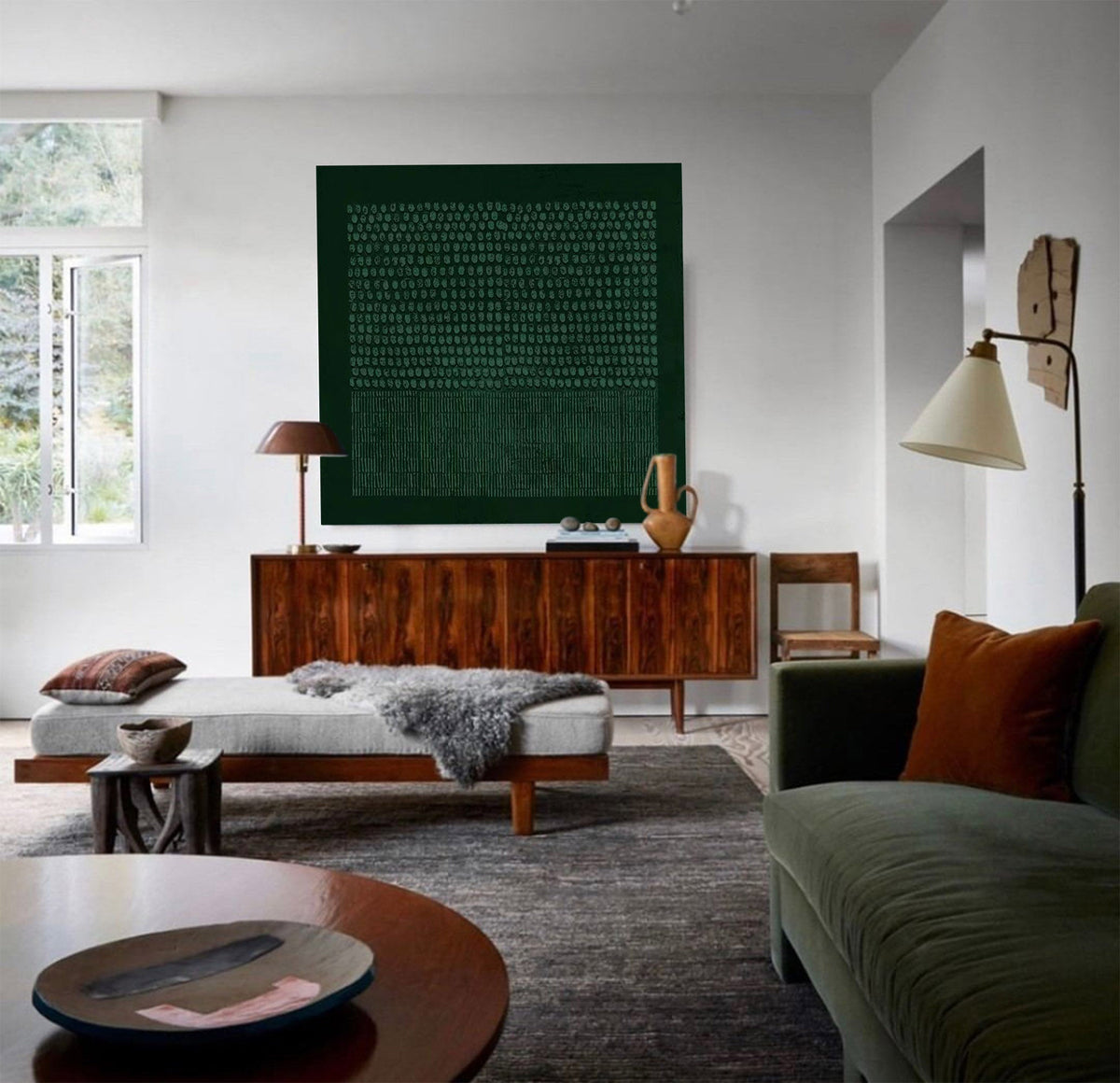 Minimalist Textured Geometric Painting