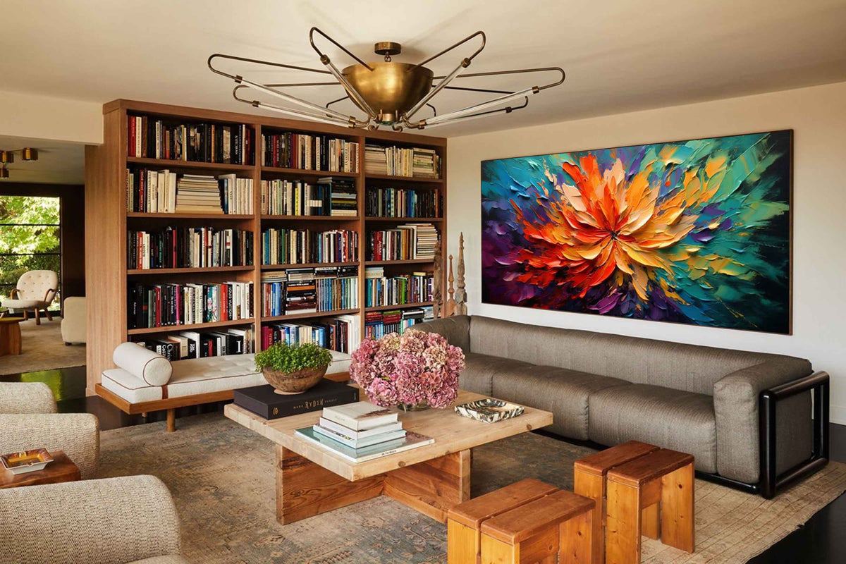 Wall Art Impasto Vibrant Floral Bloom