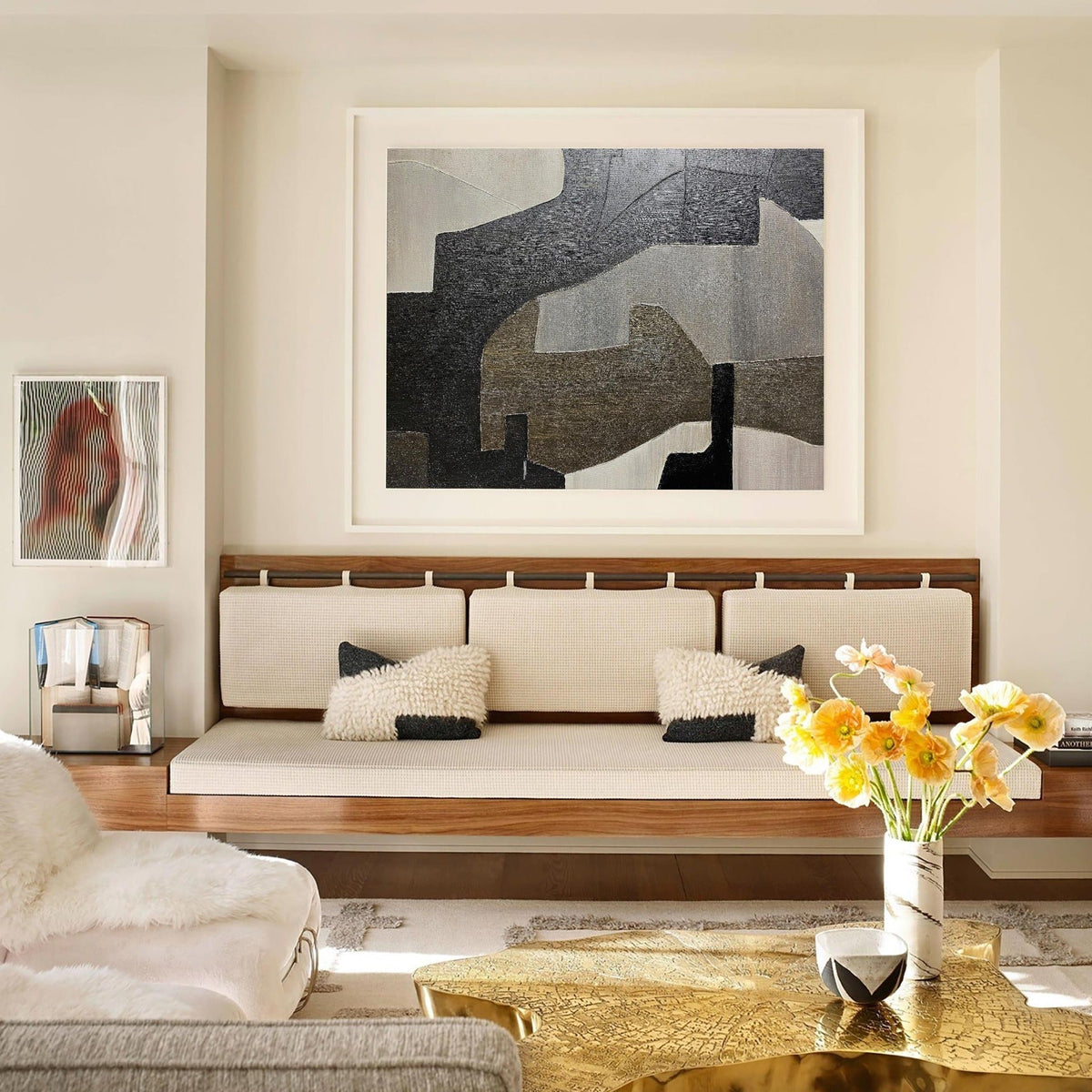 Wabi-Sabi Neutral Geometric Abstract Wall Art