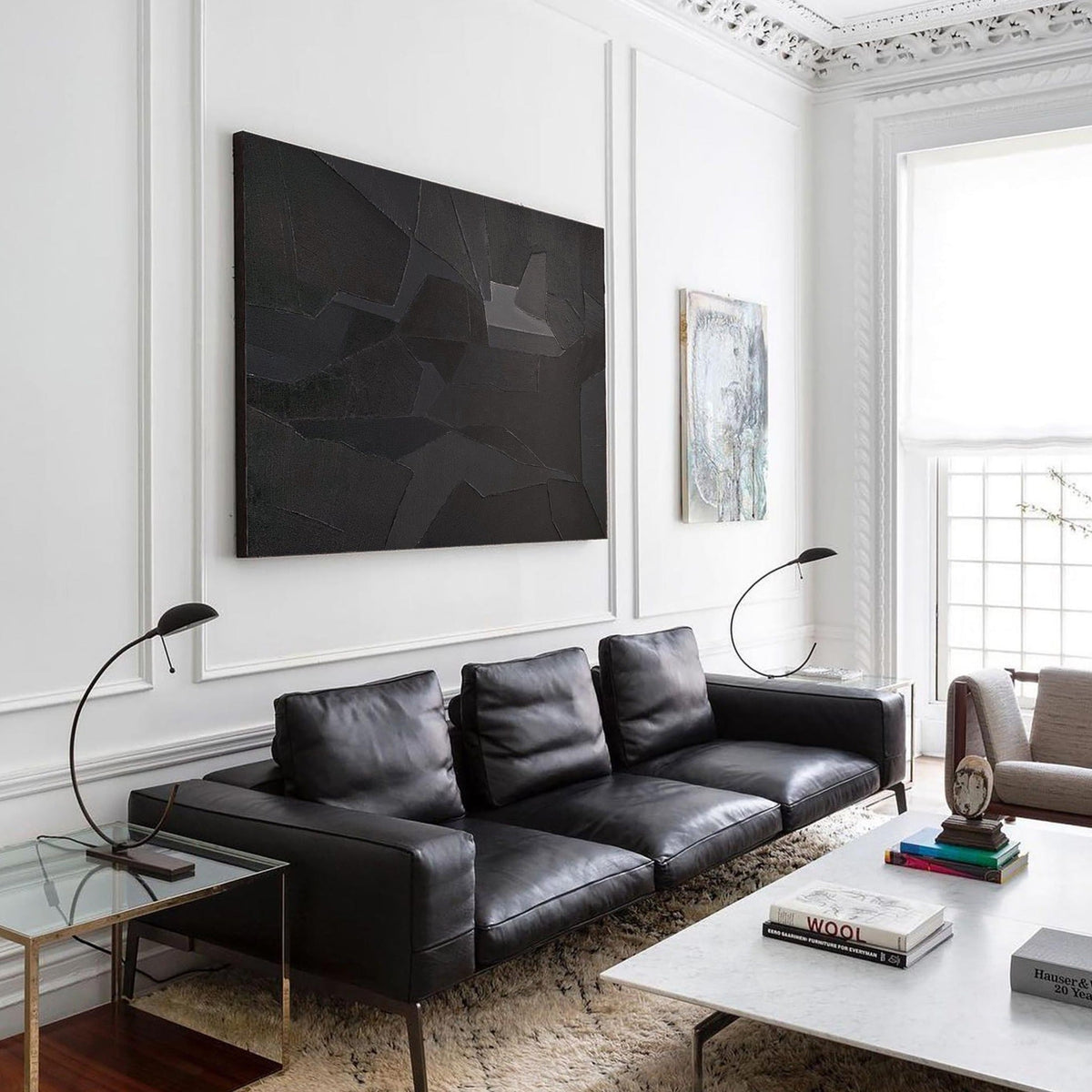 Monochrome Geometric Abstract Wall Art