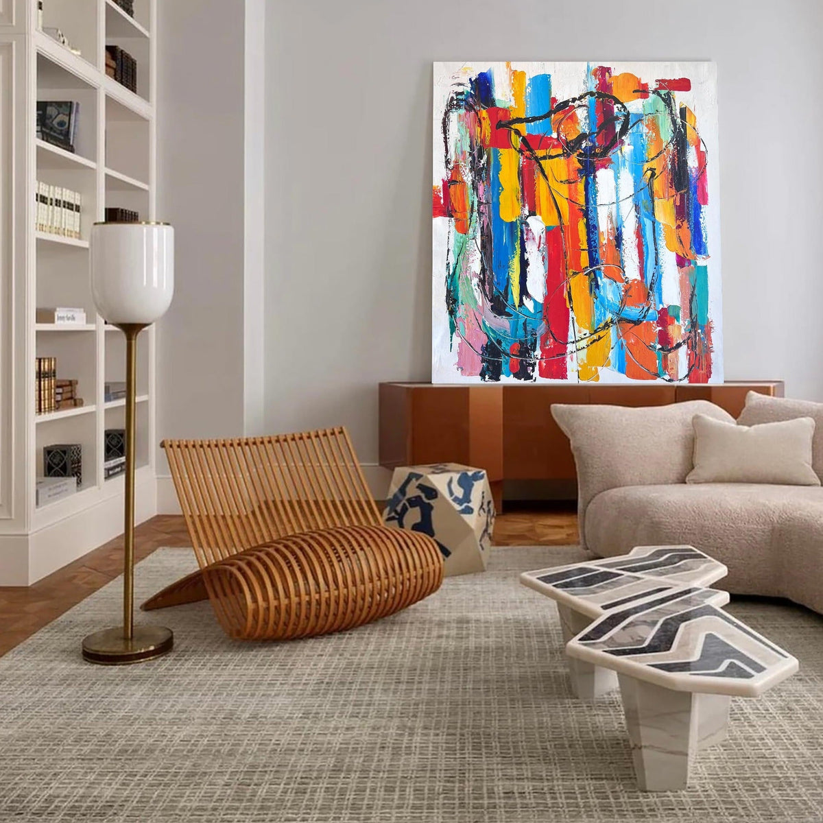 Colorful Abstract Expressionist  Painting