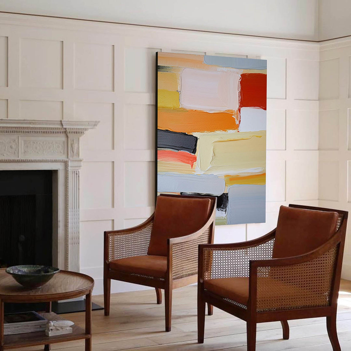 Abstract Textured Canvas Oil Painting