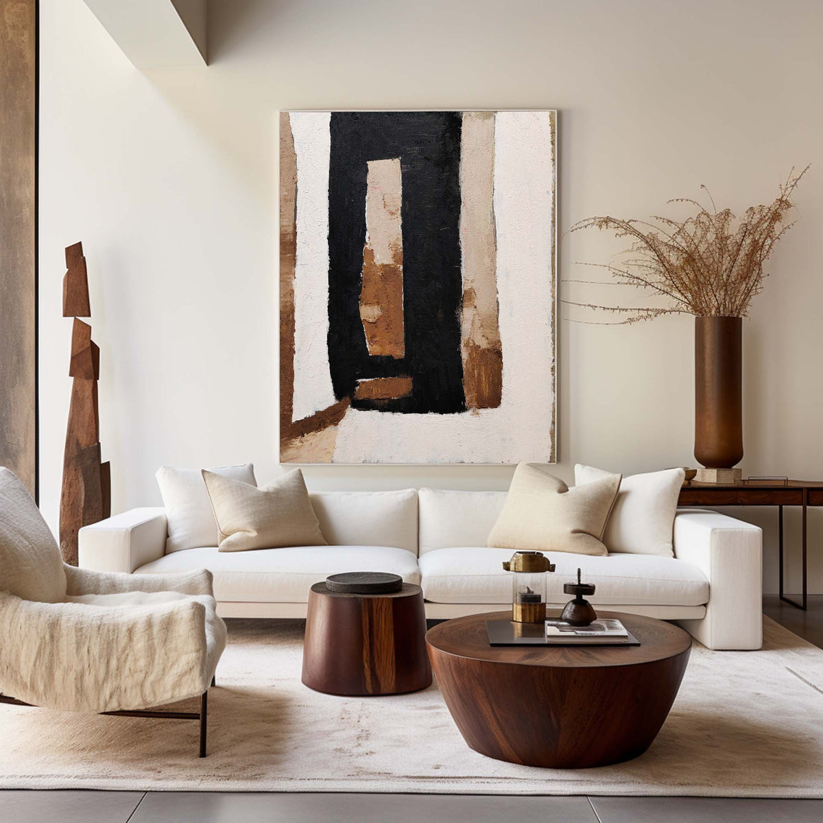 Earthy Geometric Abstract Painting