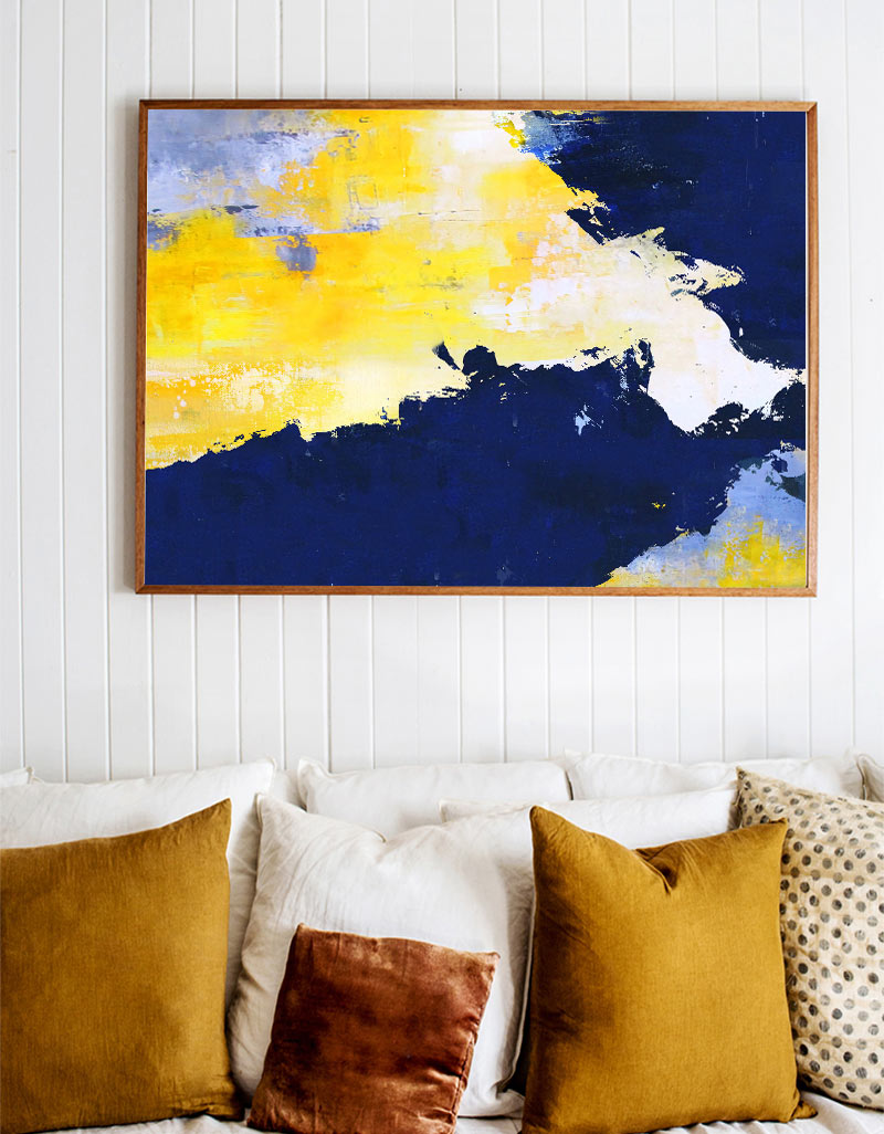 Blue And Yellow Abstract Art