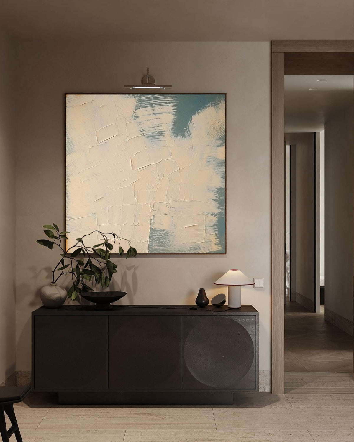 Contemporary Minimalist Neutral Textured Painting