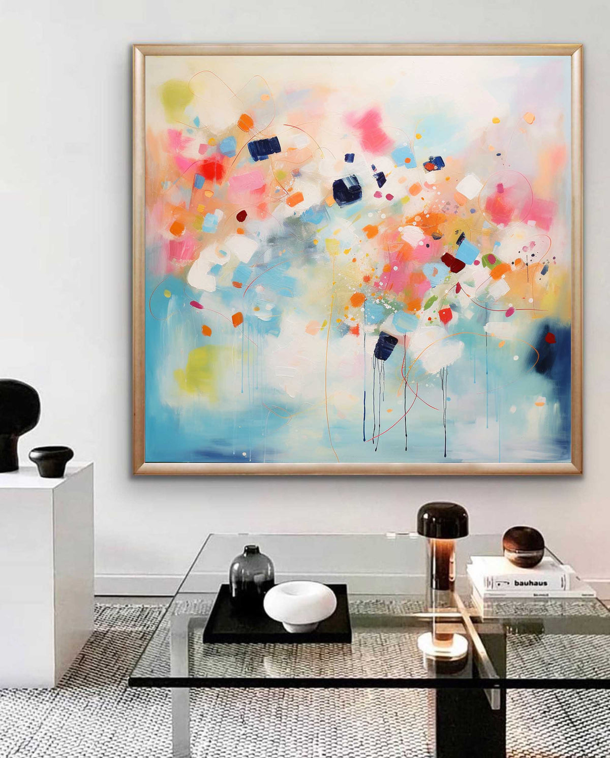 Vibrant Abstract Colorful Oil Painting
