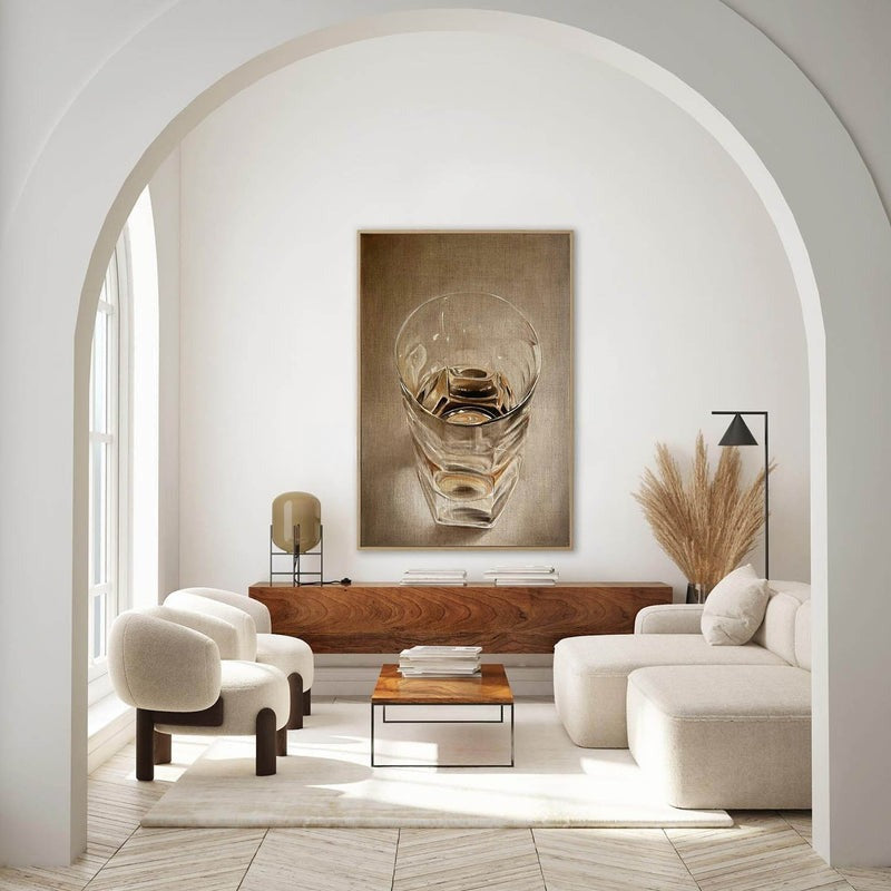 Wall Art Realistic Whiskey Glass Hyperrealism