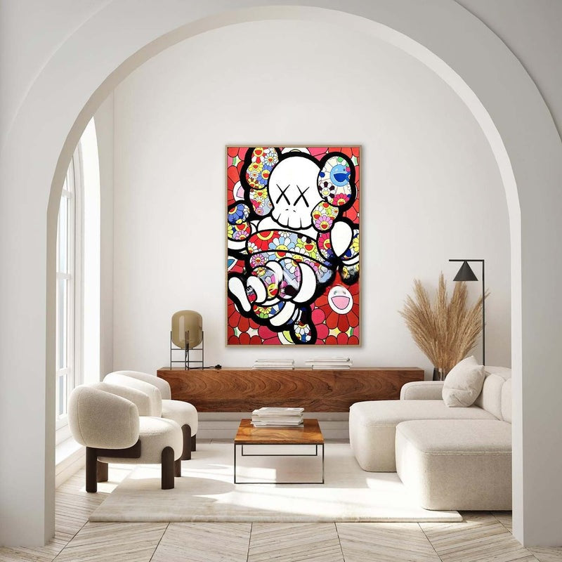 Wall Art Playful Textured KAWS