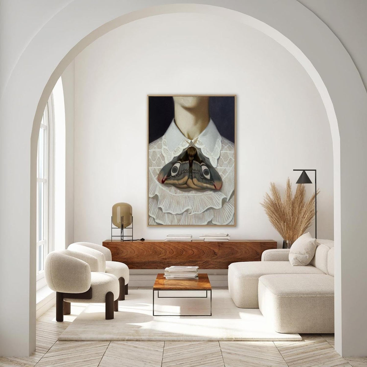Wall Art Rectangle Surreal Art Moth Portrait