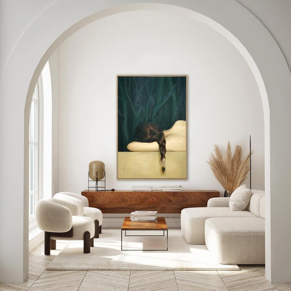 Wall Art Dreamy Hyperrealism Figure Braid