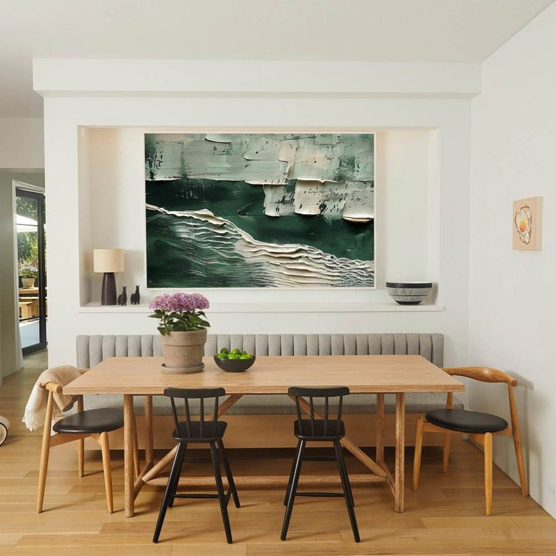 Wall Art Horizontal 3D Green Ocean