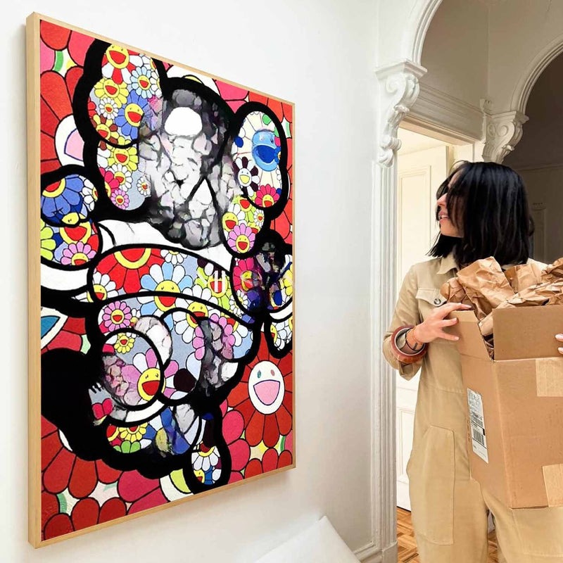 Wall Art Playful Textured KAWS