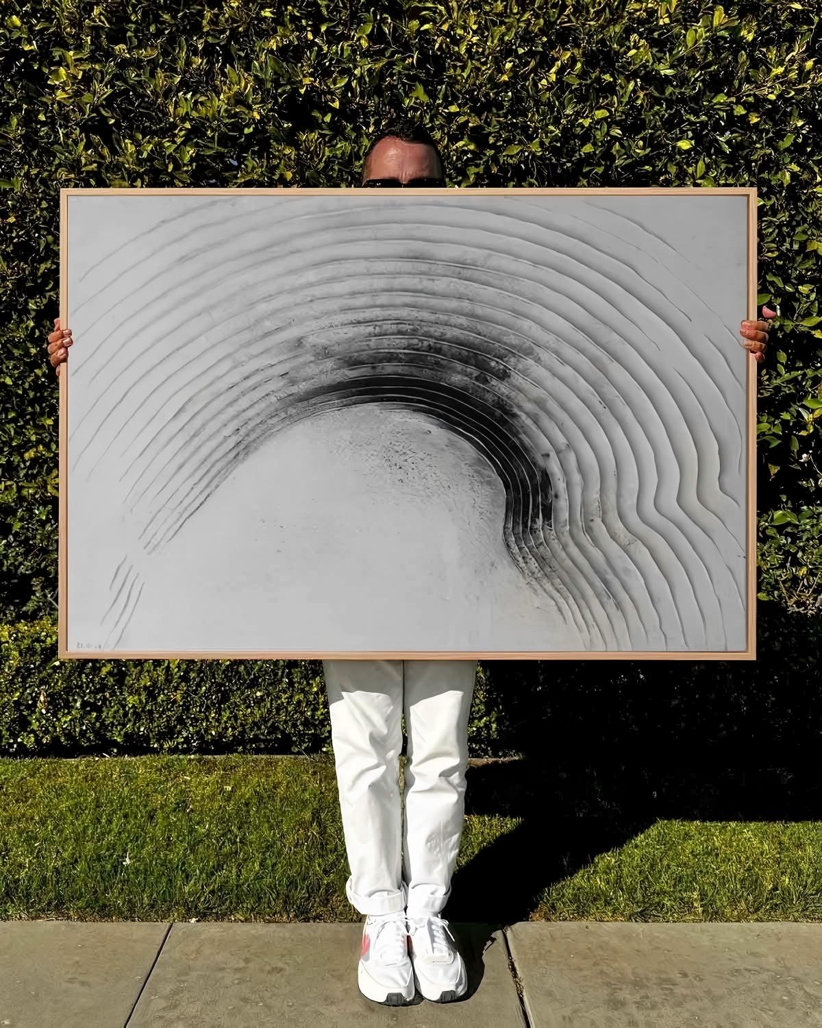 Wall Art Horizontal 3D Impasto Half-Circle