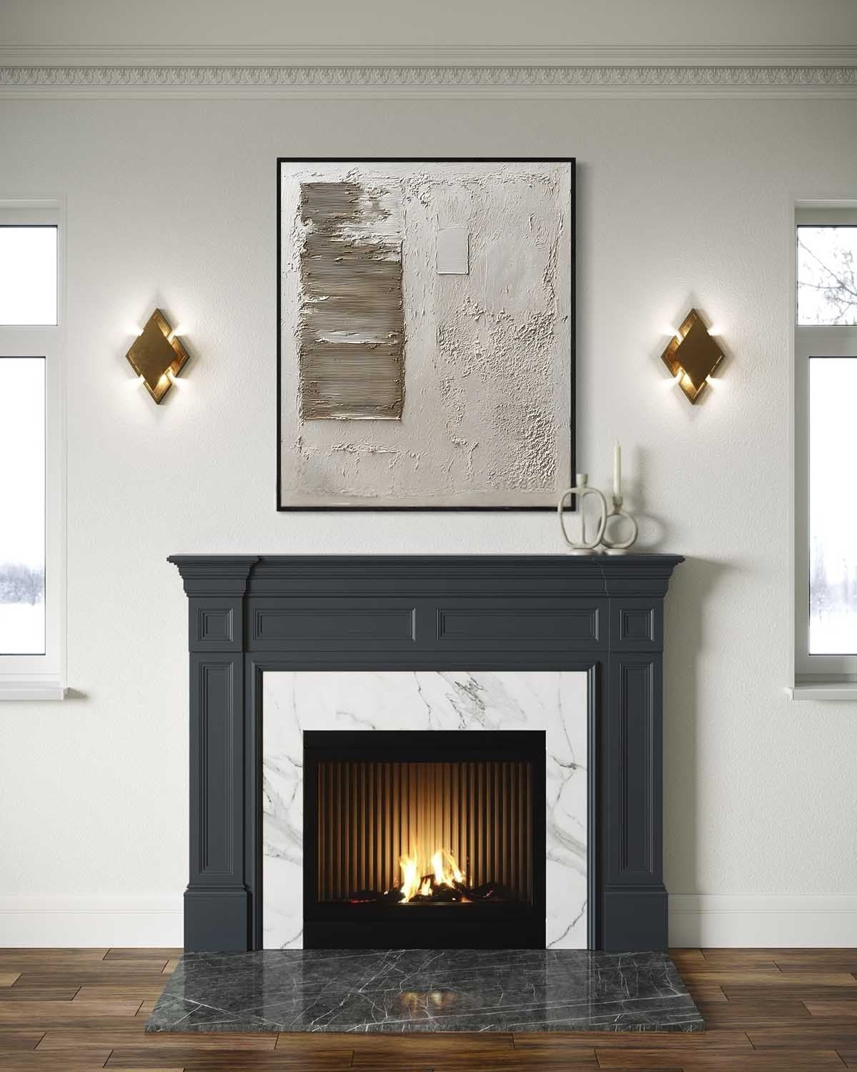 Wabi-Sabi Asymmetrical Texture Painting