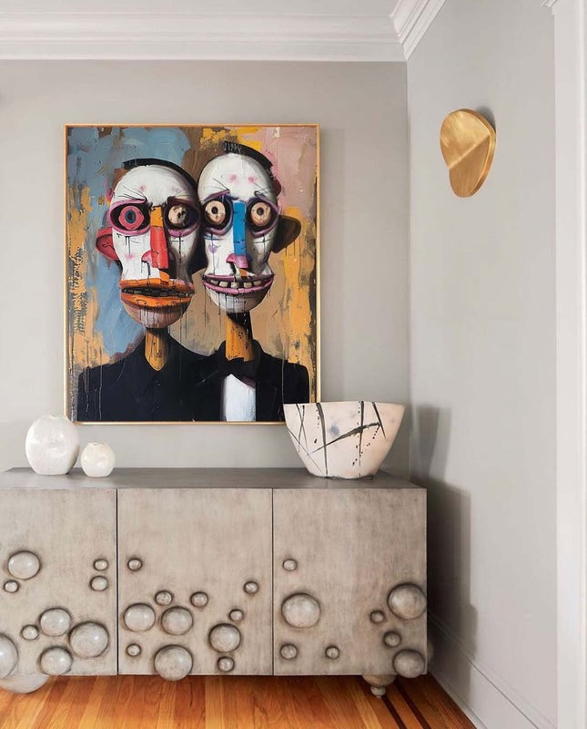 Wall Art Vertical Abstract Expressionist