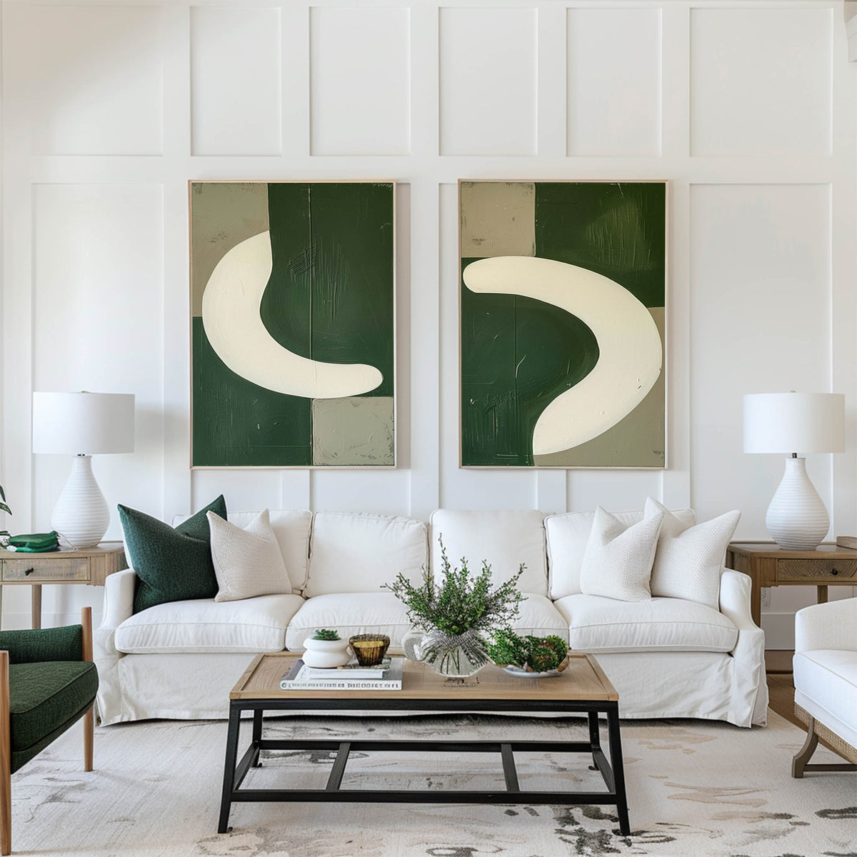 Wall Art Twin Crescent Forms