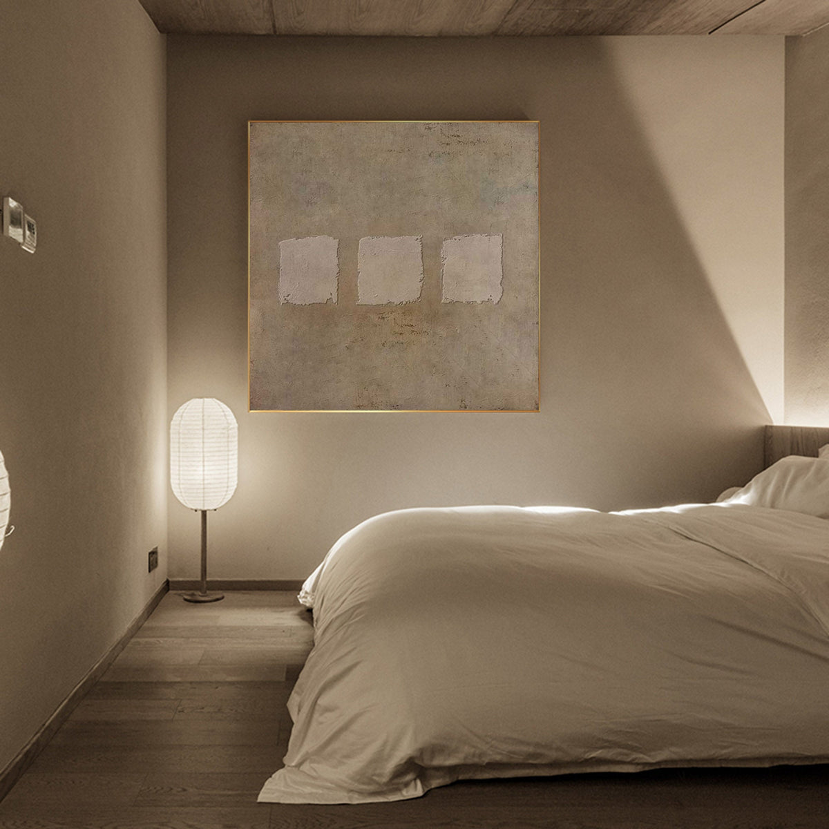 Wabi-Sabi Square Abstract Wall Art