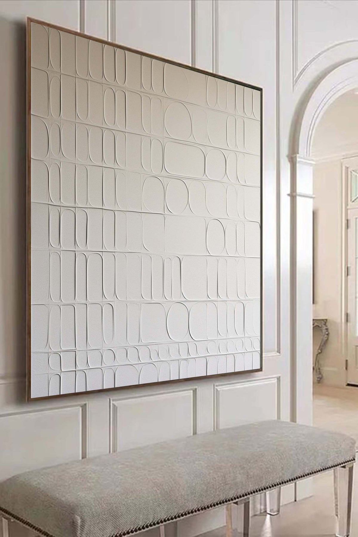 Minimalist Geometric Bas-Relief Wall Art