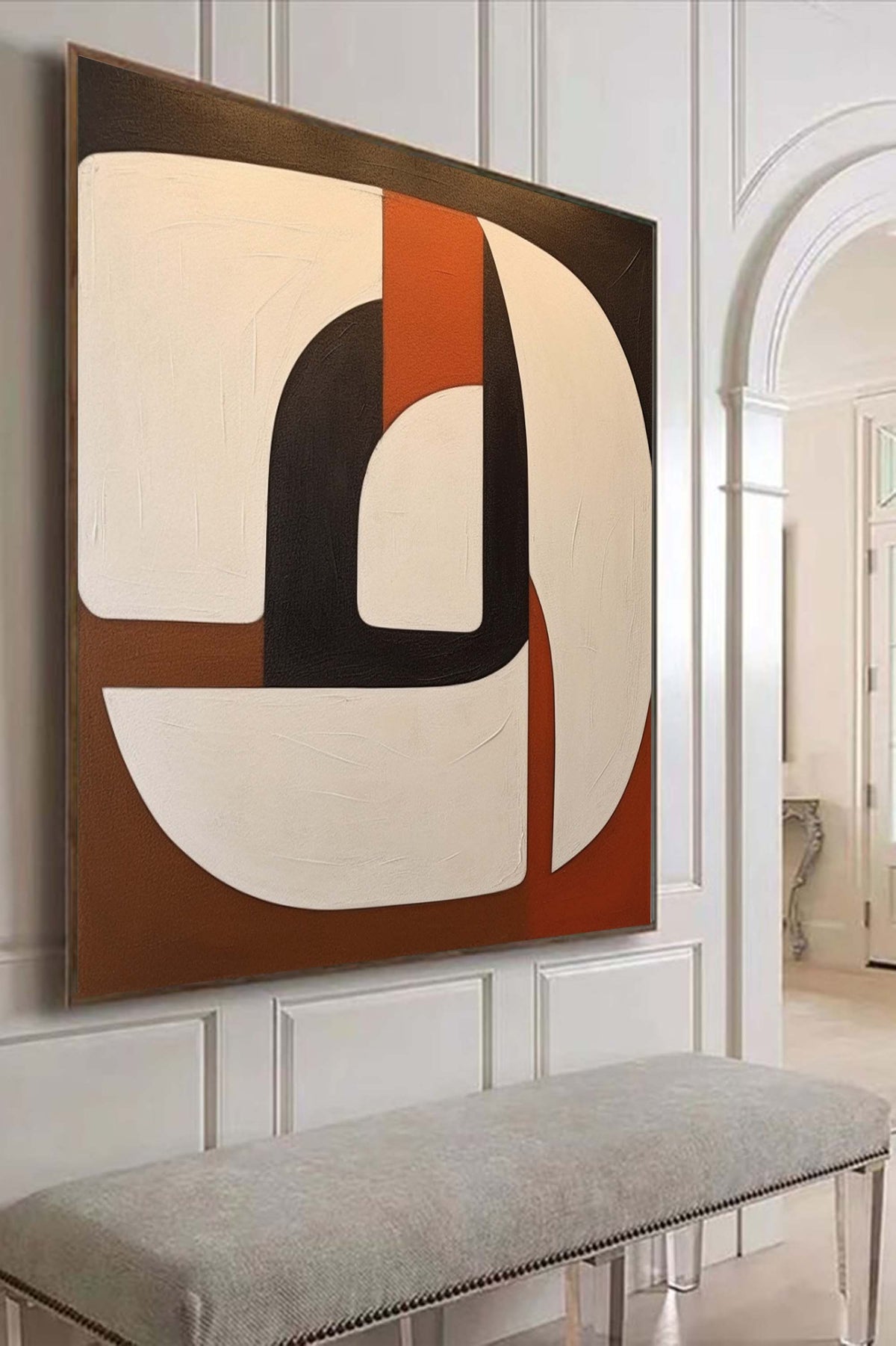 Wall Art Organic Geometric Oil Painting