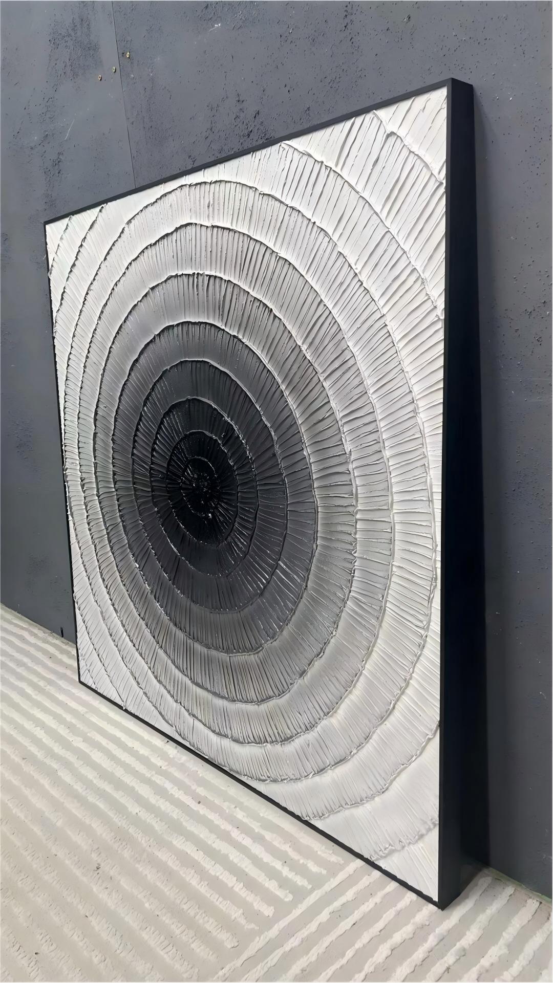 Wall Art Square 3D Concentric Circle