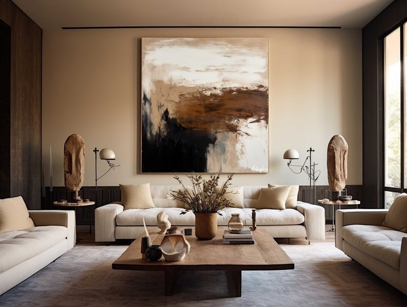 Earthy Abstract Expressionist Landscape Painting