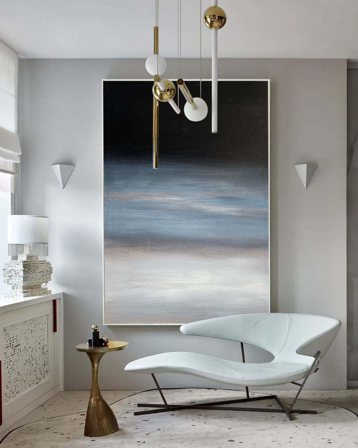 Gradient Abstract Wall Art Vertical Modern