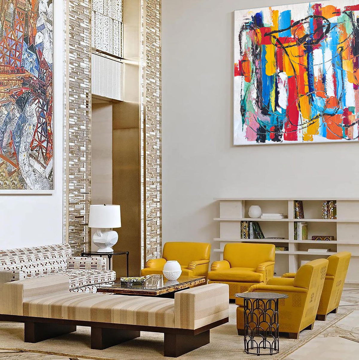 Colorful Abstract Expressionist  Painting