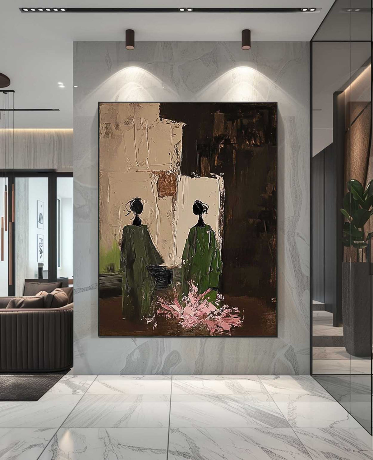 Wall Art Women in Emerald