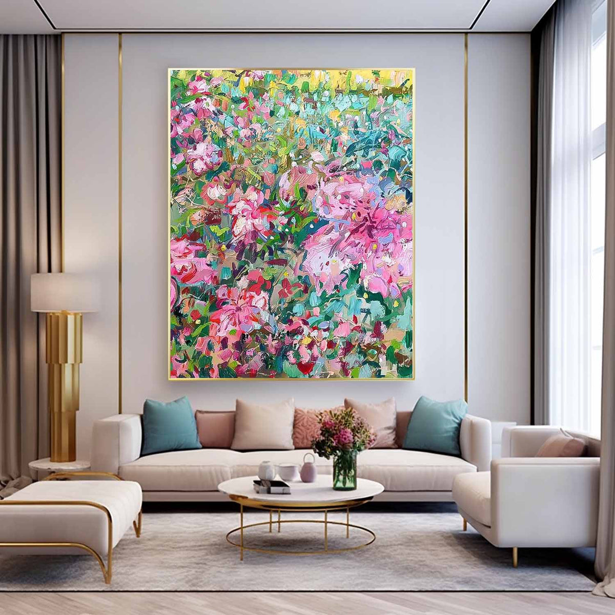 Wall Art Vibrant Flower Impressionist Field Painterly