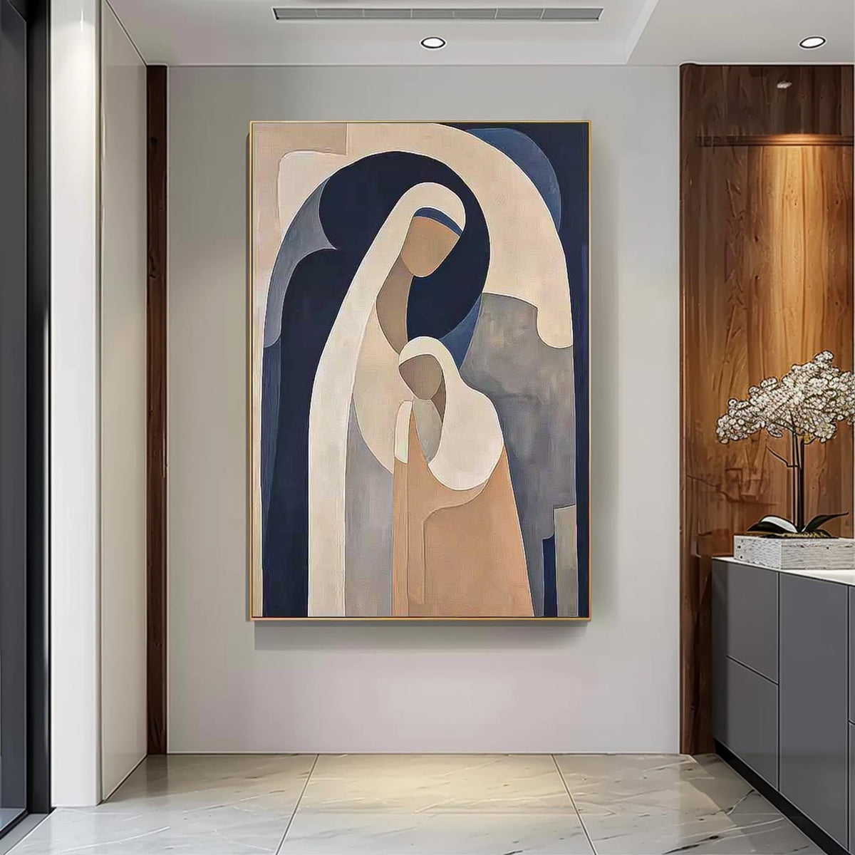Wall Art Fragmented People Asymmetrical Cubist