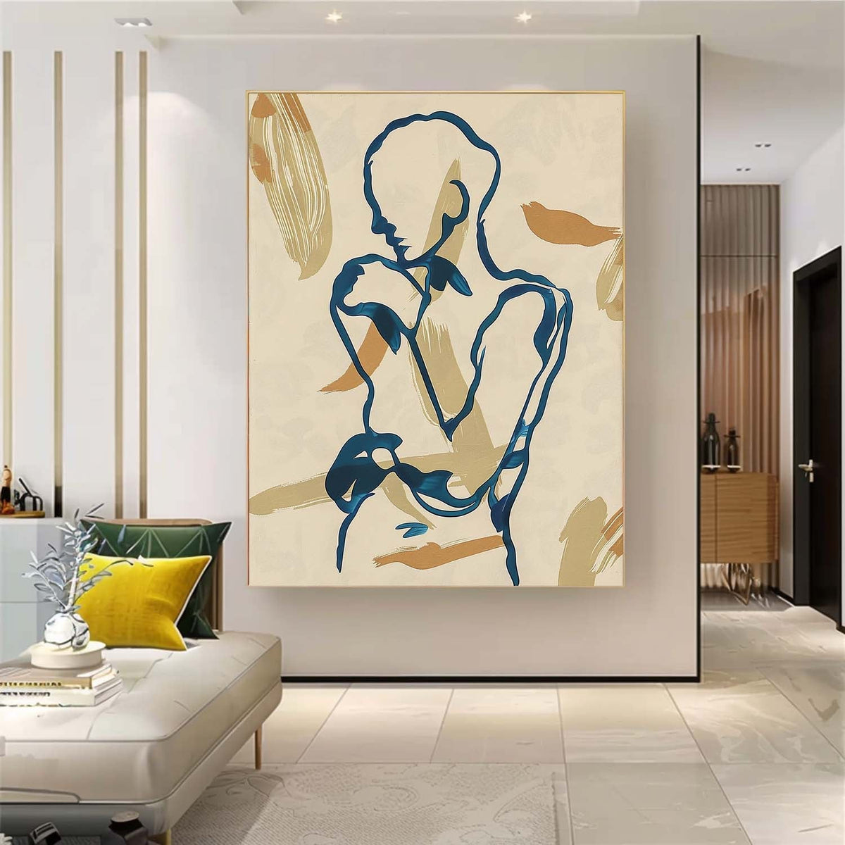 Wall Art People Playful Line Painterly Abstract