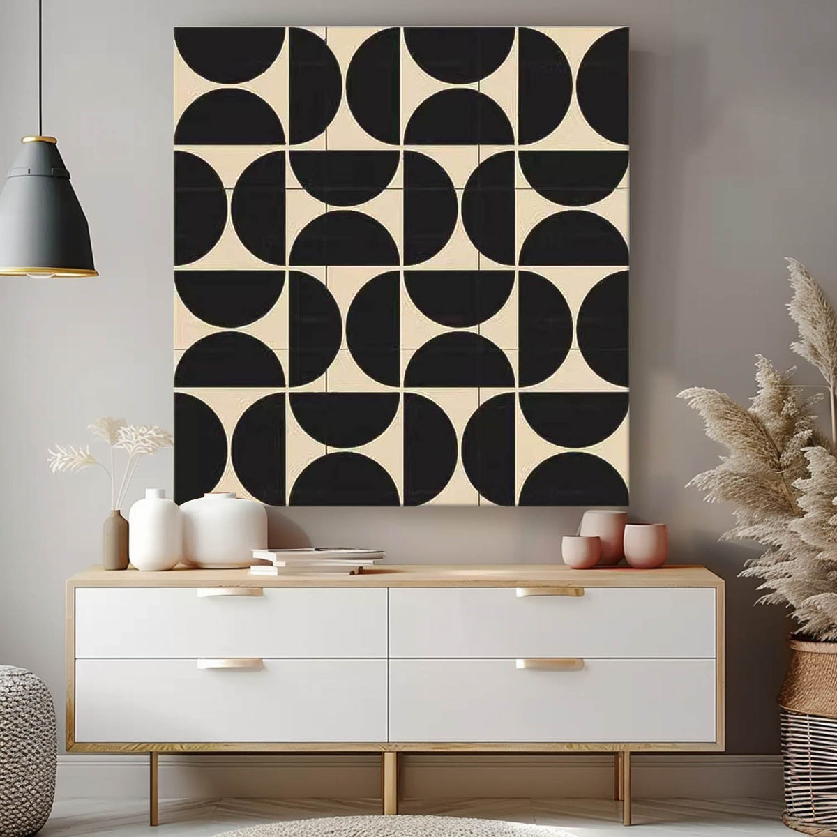 Wall Art Minimalist Geometric Abstract Retro