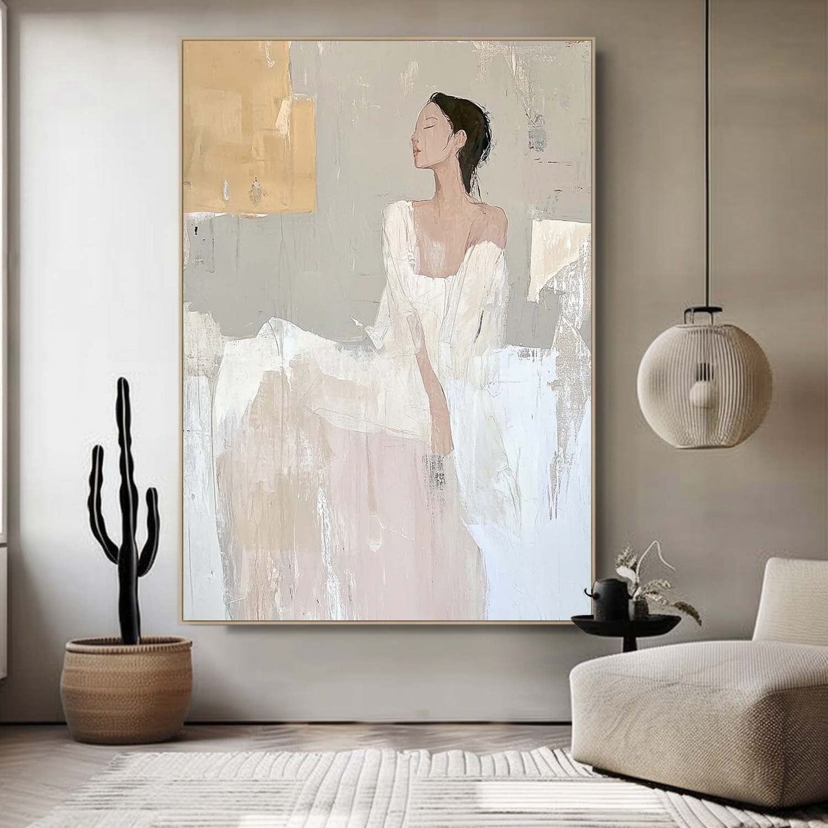 Quiet Grace Figurative Woman Oil Painting