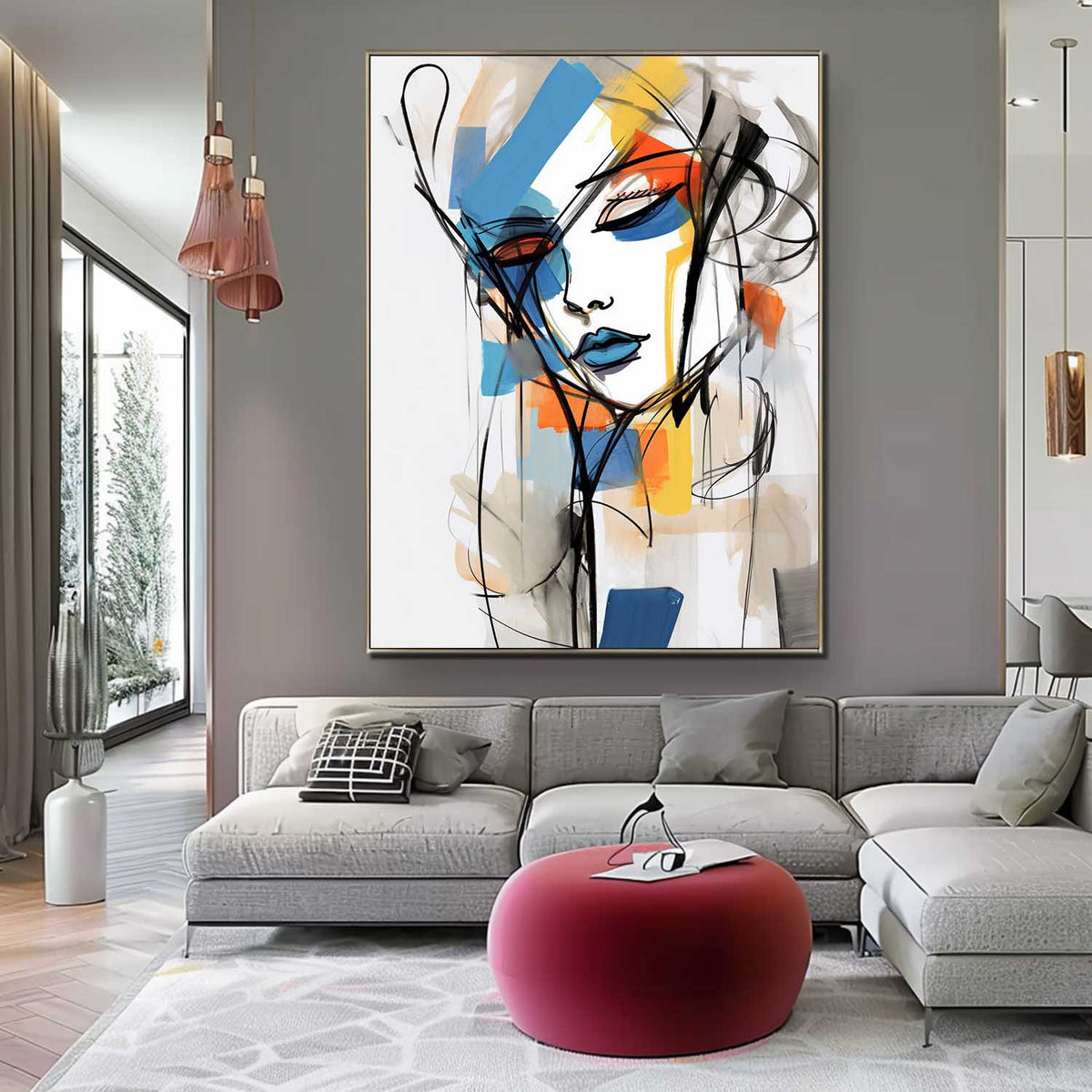 Wall Art People Fashion Abstract Expressive