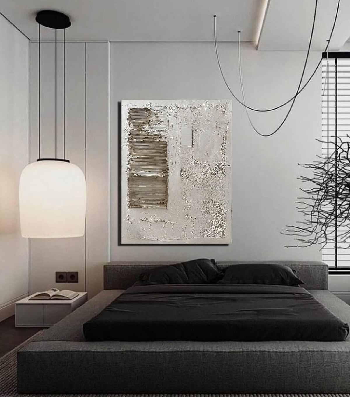 Wabi-Sabi Asymmetrical Texture Painting