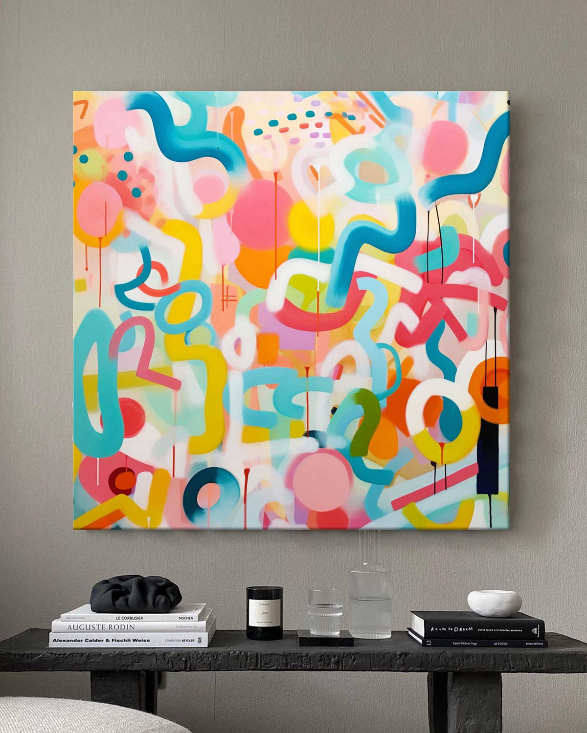 Wall Art Playful  Abstract Energetic Fashion