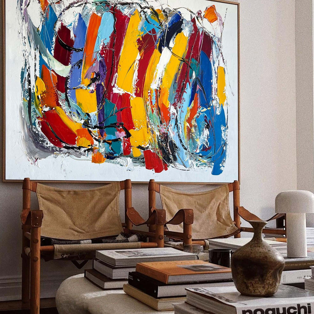 Vibrant Abstract Expressionist Oil Painting
