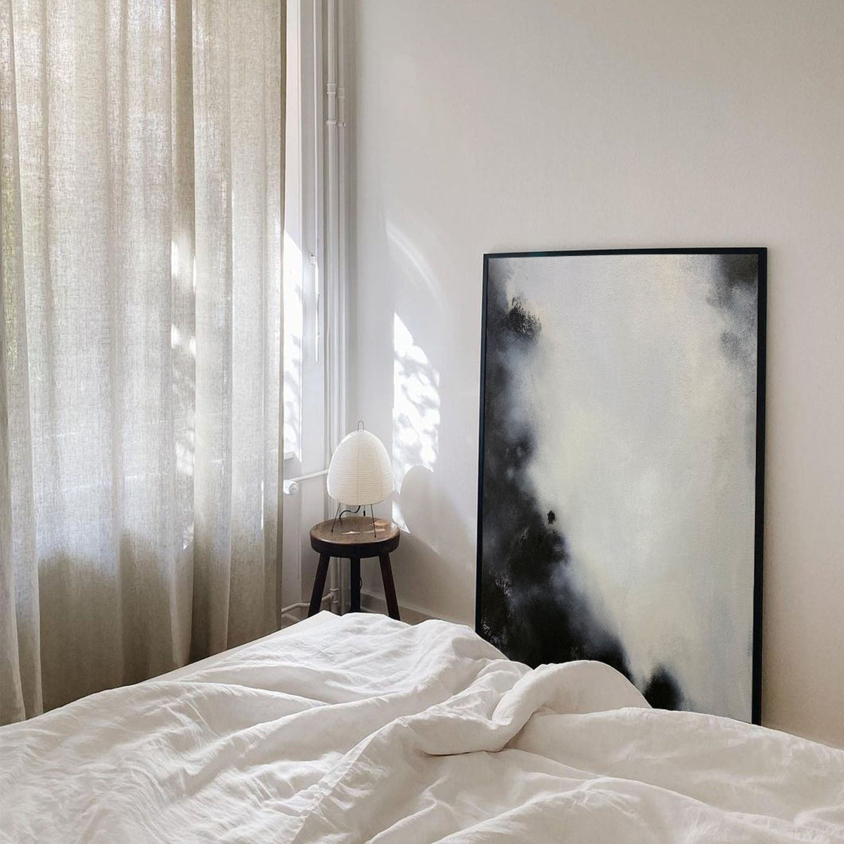 Monochrome Cloud Abstract Painting