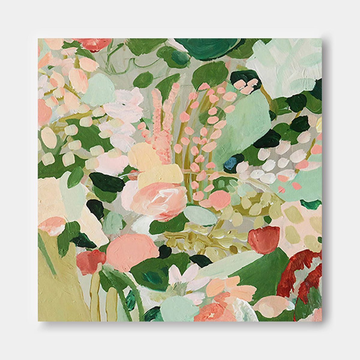 Wall Art Soft Pastel Floral Garden Bouquet Botanical
