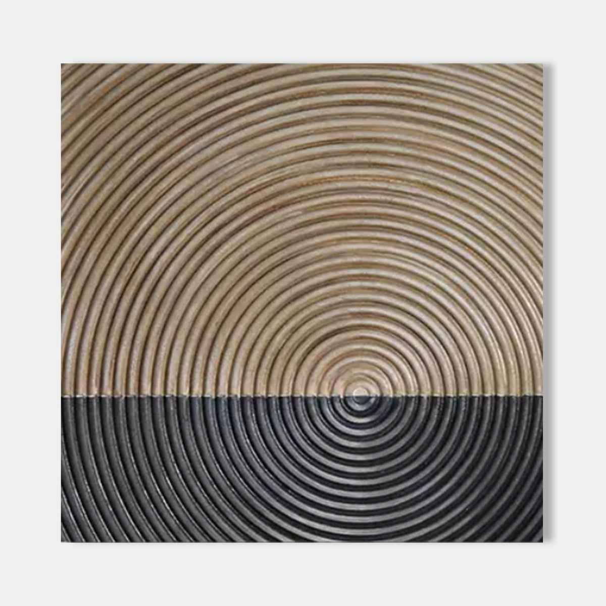 Minimalist 3D Textured Concentric Circles Wall Art