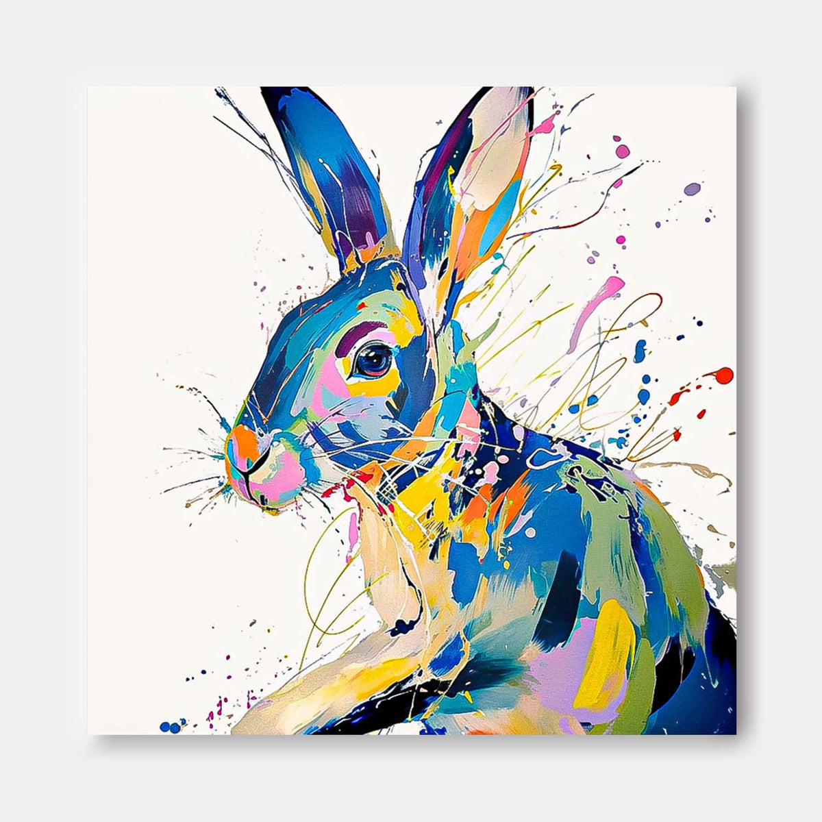 Wall Art Animal Vibrant Playful Cute