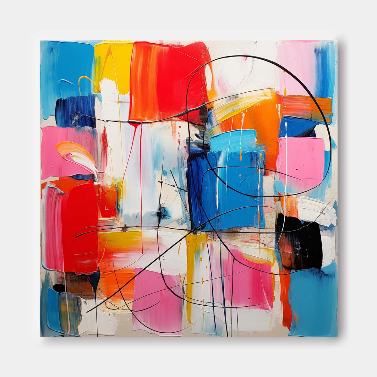 Vibrant Abstract Expressionist Painting