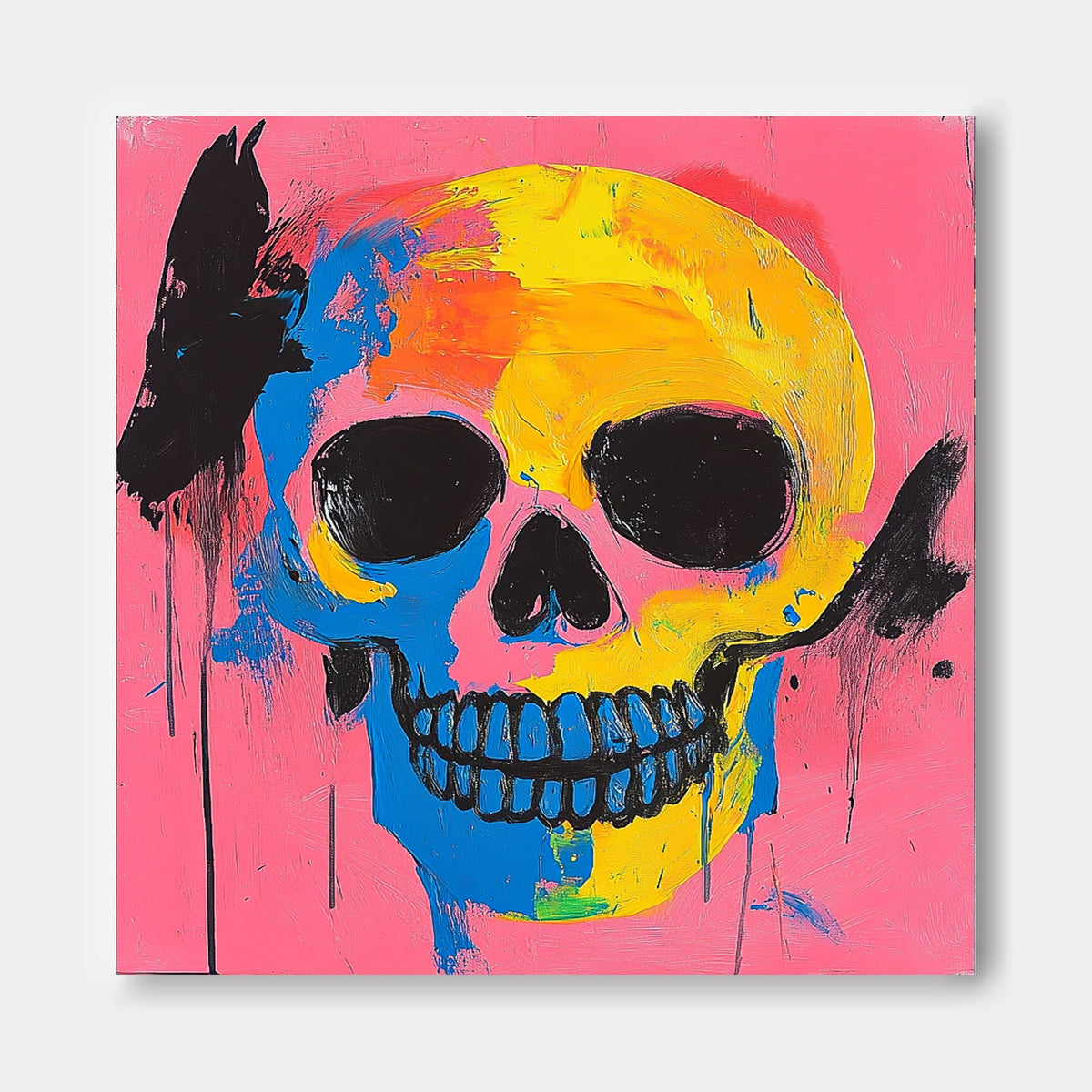 Neo-Expressionist Skull Painting Bold Modern