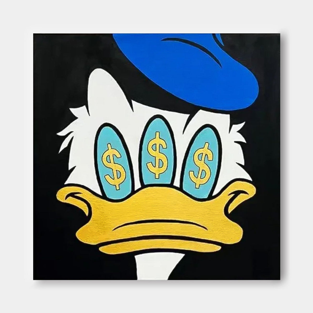 Pop Art Three Eyed Money Donald Duck Painting