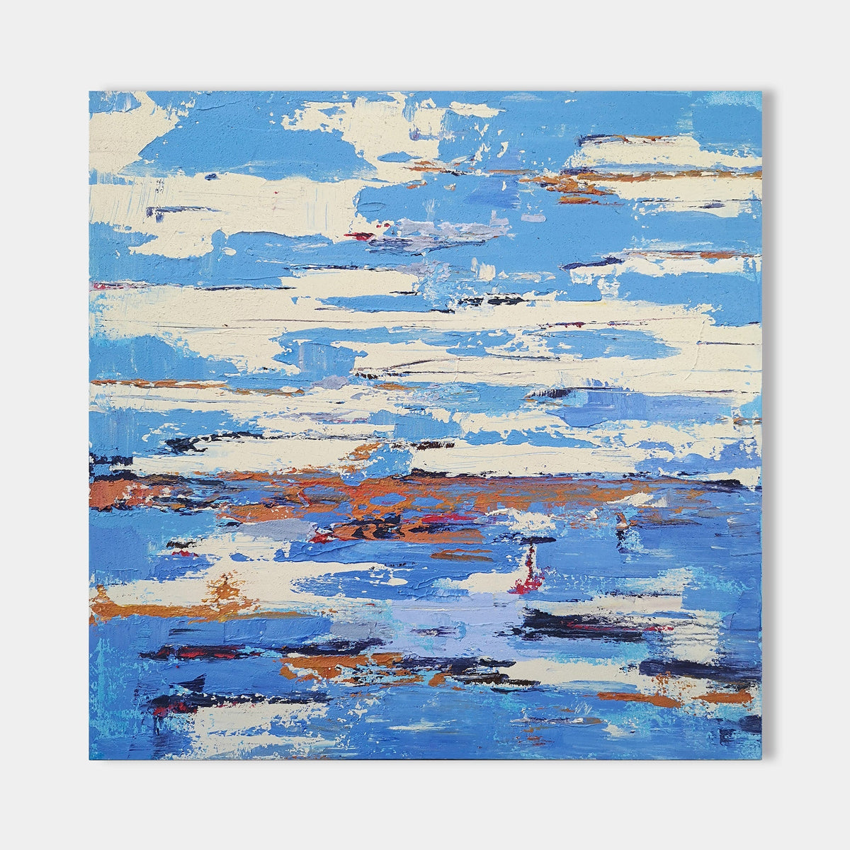 Vibrant Coastal Abstract Oil Painting