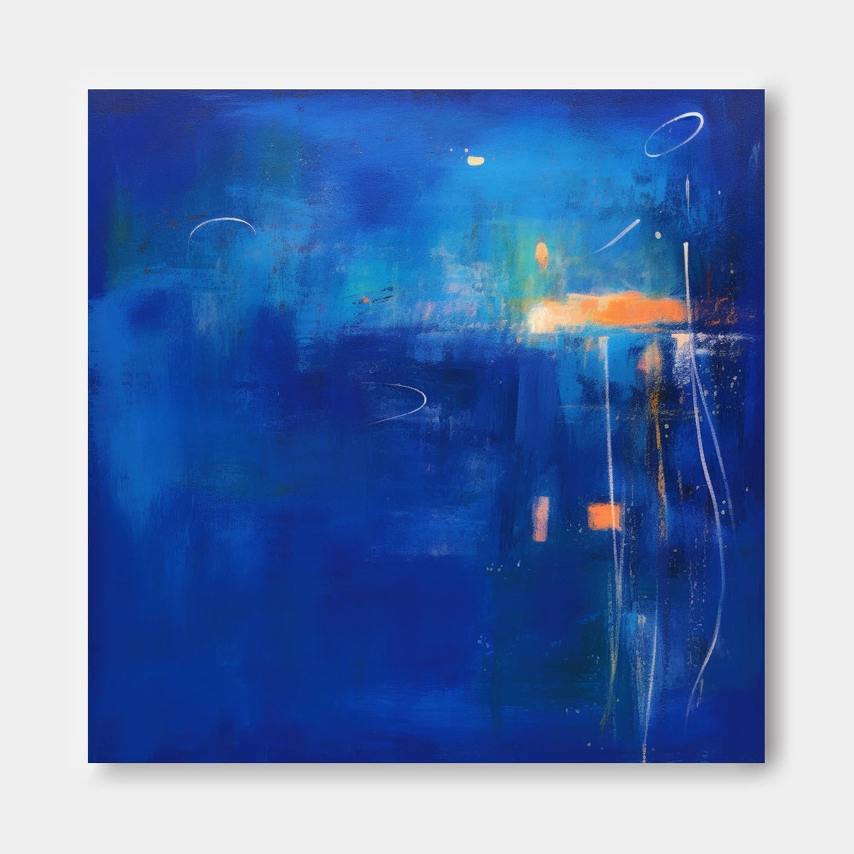 Abstract Expressionist Twilight Reflection Painting