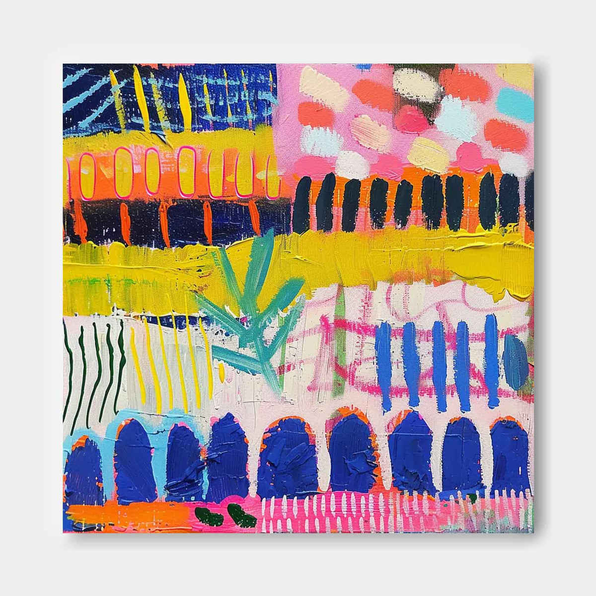 Wall Art Abstract Pop Collage Maximalist Graphic