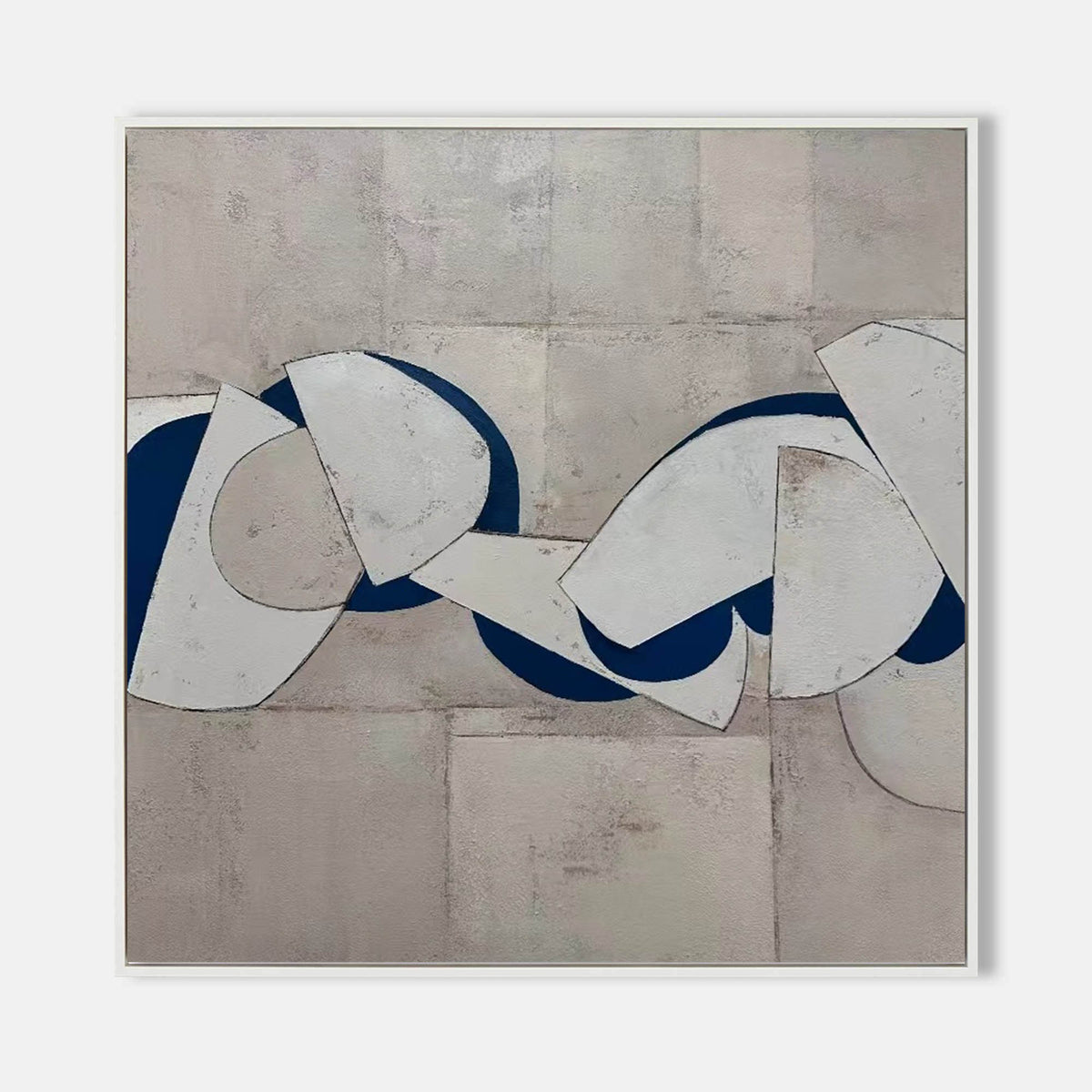 Wabi-Sabi Chain Link Geometric Painting
